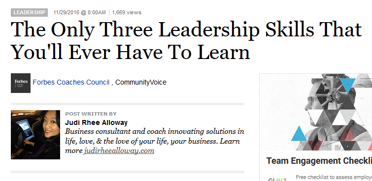 The Only Three Leadership Skills That You'll Ever Have To Learn